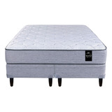 King Koil World Luxury Bradley Conjunto Sommier Súper King De 200x200cm De Resortes Color Blanco/gris 