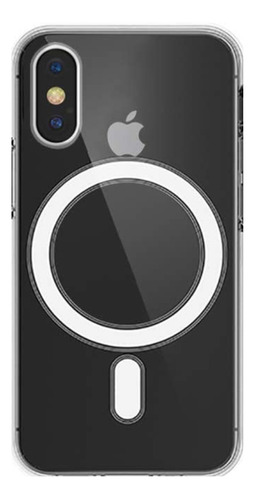 Estuche Funda Transparente Con Carga Magnética Para iPhone