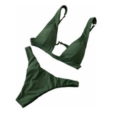 Bikini Verde / Calce Push / 2 Piezas