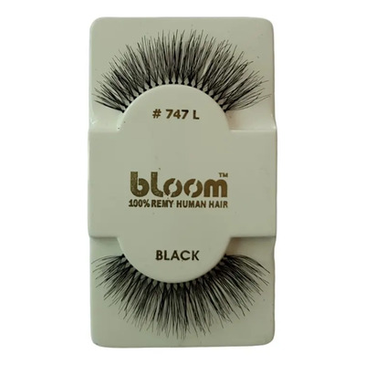 Pestañas Postizas Tira Bloom 100% Natural Pelos Humanos Larga 12 Pzas | Envío gratis
