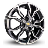 Rodas M16 Chevrolet Onix Corsa Aro 14 4x100 (jogo) + Bicos Cor Preto Com Diamantado