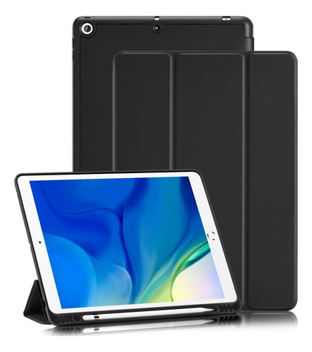 Funda iPad Ghinl 10.2 9na/8va/7ma Gen Delgado/suave/negro