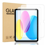 2 Mica Cristal Temp Para iPad 10.9 10va Generacion 2022