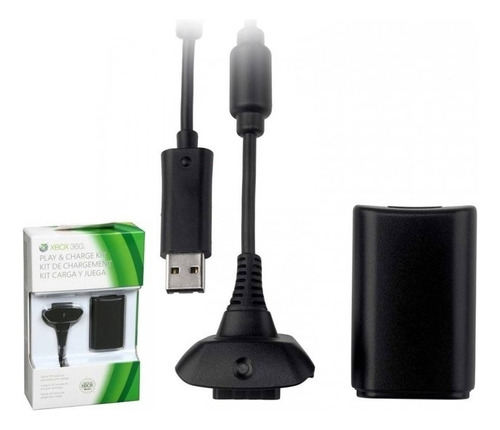 Carregador P Controle Sem Fio Xbox 360 Cabo Usb Play Charge Voltagem De Entrada 110v/220v (bivolt)