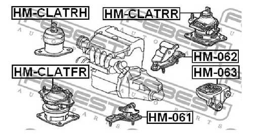 Soporte Motor Trasero Mitsubishi ( Galant / Eclipse ) Febest Foto 5