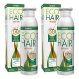 Eco Hair Anticaída Kit 2 Shampoo Fortalecedor X 200 Ml