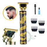 Maquina Acabamento Recarregável Cabelo Barba Sem Fio Premium Cor Dourado