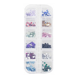 Strass Gemas Para Uñas Rostro 3mm Organizador 12 Colores U21