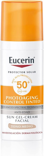 Protector Solar Eucerin Photoaging Fps 50 Tono Medio 50 Ml