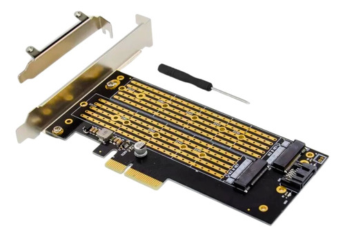 Placa Pci Express X4 X8 X16 Duplo Ssd Nvme E M.2 Sata Ngff 