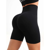 Calza Biker Short Ciclista Efecto Push Up C/ Frunce Drapeada