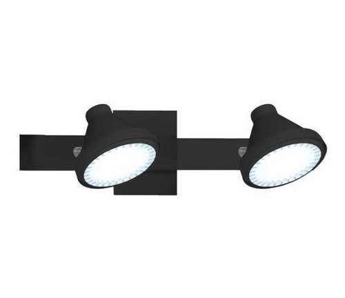 Aplique 2 Luces Spot Movil Conico Ar111 Oslo Negro Apto Led