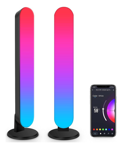 Kit 2 Luces Led, Barras De Luz Rgb Lampara Wifi Alexa Google