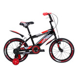 Bicicleta Infantil Aro 16 Vermelha E Preta 2658 Unitoys 
