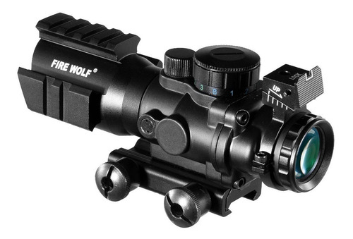 Fire Wolf Mira Telescópica 4x32 Táctica Acog Azul Rojo Verde