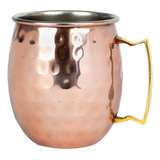 Caneca Barril Aço Inox Martelada Original Moscow Mule 530ml