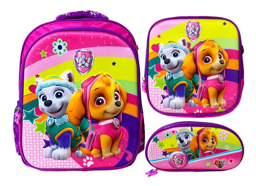 Morral Maleta, Cartuchera, Lonchera De Paw Patrol 3d