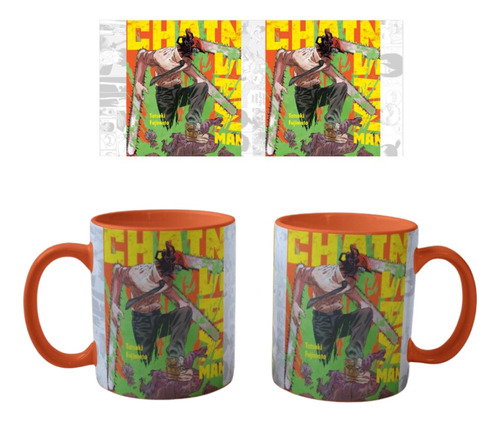 Mug Color Chainsaw Man Denji Pochita Anime Manga