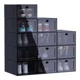 Caja Organizadora De Zapatos Set 12 Unidade Apilables Negro