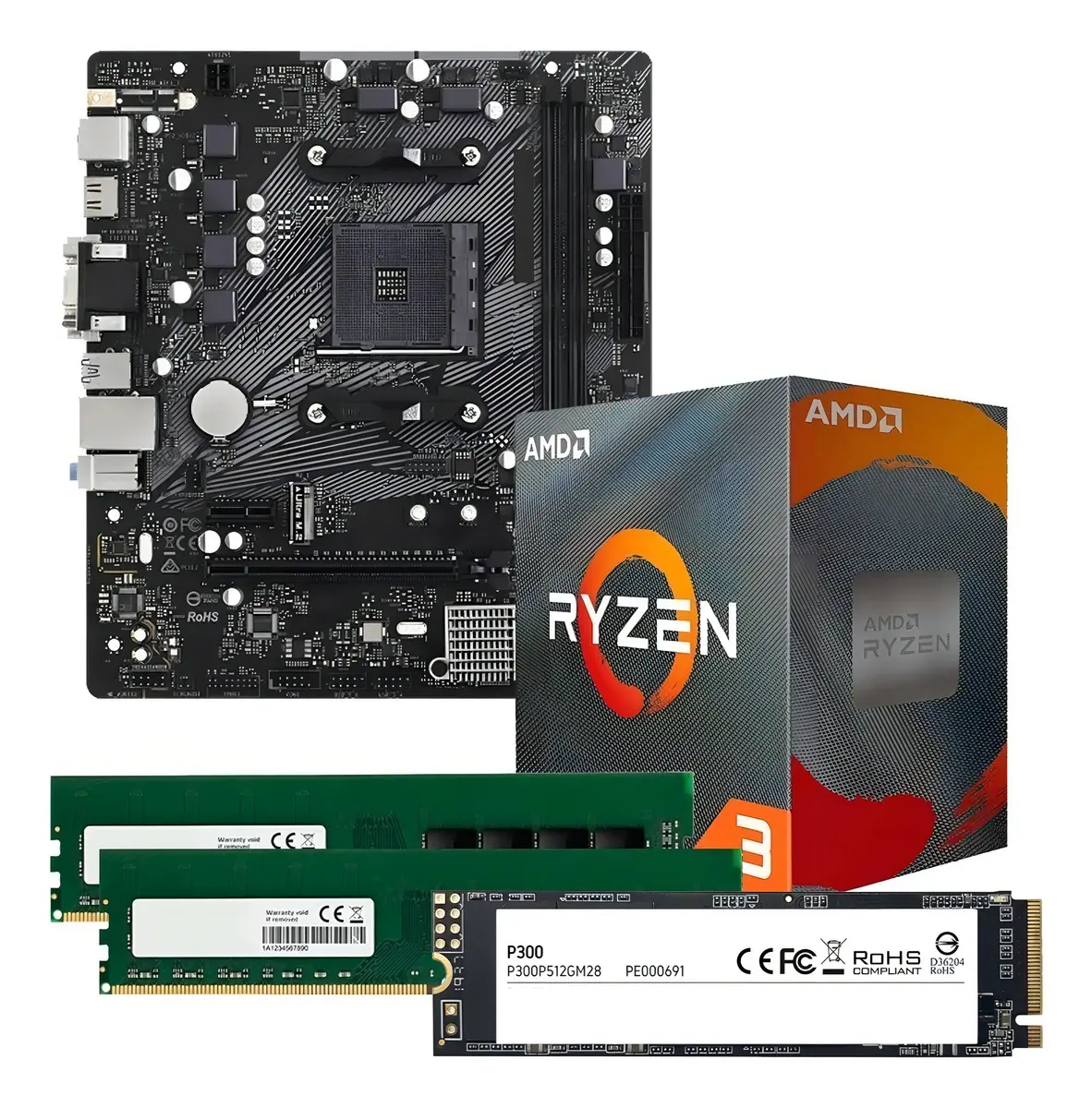 COMBO RYZEN 3 3200G + A520/B450 + 16GB + SSD NVME 480GB