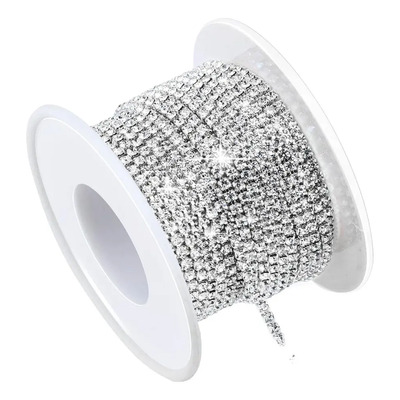Cadena De Diamantes De Imitación En Forma De Garra Ss6/2 Mm