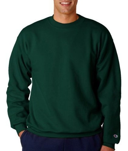 Campeón Adulto 50/50 Crewneck, Verde Oscuro - Tamaño Grande.