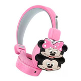 Disney-auriculares Bluetooth Para Niños, Minnie Mickey Rosa