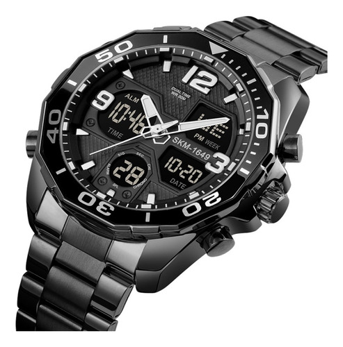 Relógio Masculino Skmei 1649 Esportivo Digital Luxo Preto Nf