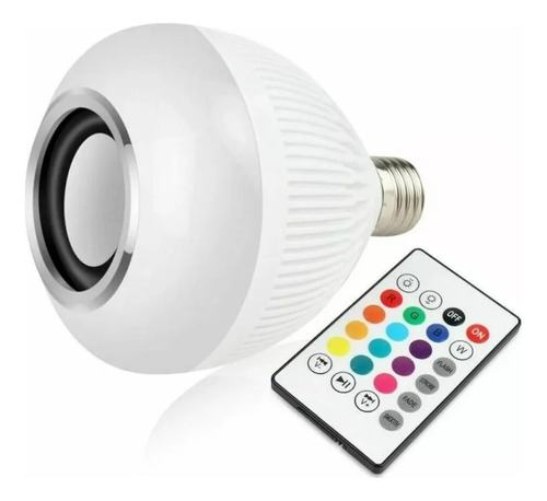 Lampada Luz Led Rgb Bivolt Bluetooth Música Caixa Som Festa 