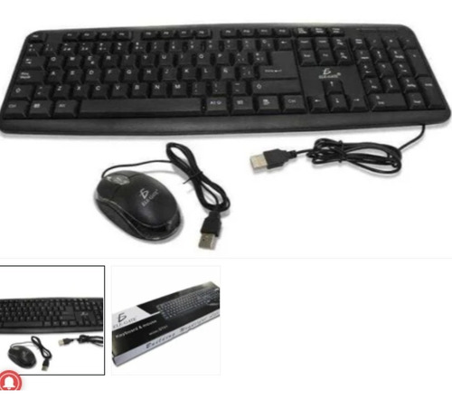 Kit Teclado Y Mouse Usb Alámbrico 