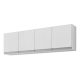 Armário Aéreo 150cm 4 Portas Andréia Branco - Ajl Móveis