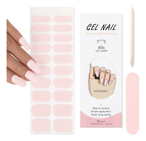 Sticker Nail Strips De Gel Autoadhesivos Para Cabinas Uv Led