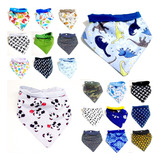 10 Babador Bandana Dupla Face Impermeável Para Menina