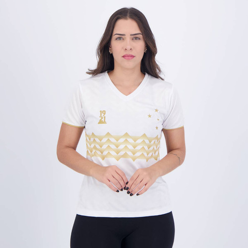 Camisa Cruzeiro Riviera Feminina Branca