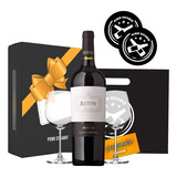 Box Personalizado Vino Rutini Malbec Regalo Estuche + Copas