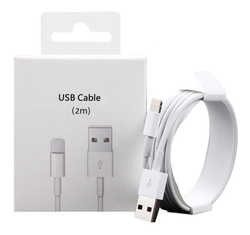 Cable Cargador 2 Metros Para iPhone 8 8plus 7plus 7 X 6plus 