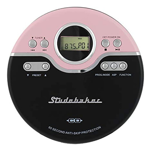 Discmans  Con Radio Fm, Color Rosa Y Negro