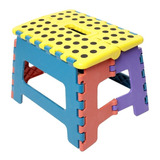 Banco Plegable De Plástico Chico, Soporta 150 Kg Color Multicolor