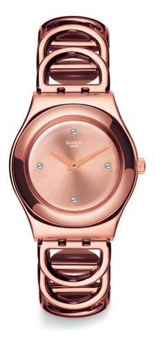 Reloj Swatch Djane De Acero Rosé Gold Ylg126g Para Mujer