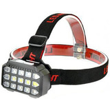 Linterna Recargable Vincha Minera 15 Led 7500 Lumens Camping