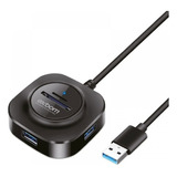 Hub Usb 3.0 Com 3 Portas + 1 Leitor Cartão Sd + Micro Sd