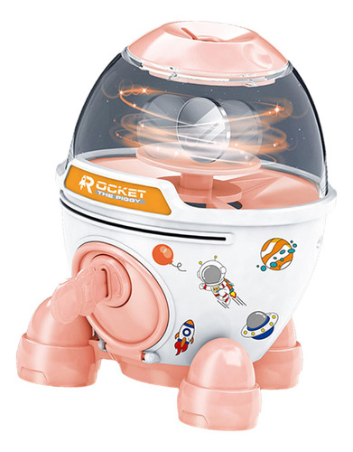 Rocket Piggy Bank Lindo Aprendizaje Temprano, Regalos Rosa