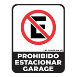 Cartel Chapa Galvanizada Prohibido Estacionar Garage 20x30cm