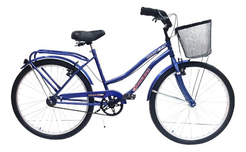 Bicicleta Paseo Femenina Kelinbike Full R26 Frenos V-brakes Color Azul Con Pie De Apoyo  