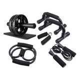 Kit Push Up Rueda Abdominal Lazo Para Saltar Set 6 Piezas