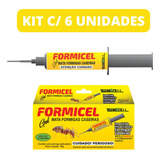 Kit Com 6 Venenos Mata Formiga Caseiras Formicel Gel 10g