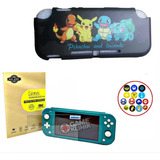 Kit Nintendo Switch Lite Case Protector + Mica Pikachu 01
