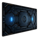 Mousepad Gamer Speed Extra Grande 120x60 Nave Door Azul