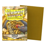 Micas Dragon Shield Tamaño Standard Gold Matte C/100 Pzs