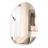 Espelho Orgânico C/led Oval 100x70 Banheiro Moderno Parede Cor Da Moldura Fita De Led 220v